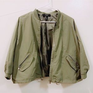 Dolman-Sleeve Bomber Jacket (F21)